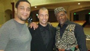 Ethan Stone on the se of H4 with Harry Lennix (L) and Keith Davide (R)