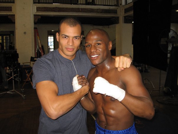 Ethan Stone with Floyd Mayweather Jr.